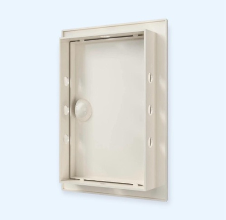 Л1015Р Ivory Люк ревизионный ЛР фланец 98х148 ручка 122х172 пластик Ivory EVECS